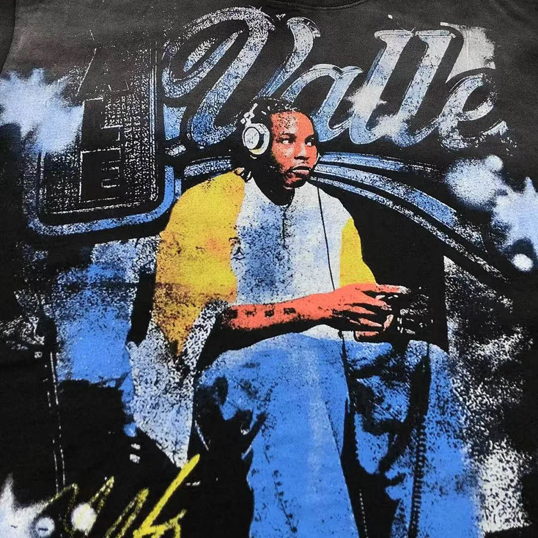 VALLEY Black Rapper Photo Script T-Shirt - photo 9
