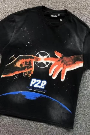 HELLSTAR Black P2P Creation Hands T-Shirt