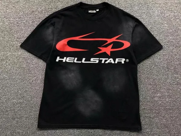 HELLSTAR Black White Big Circle T-Shirt - alternate angle