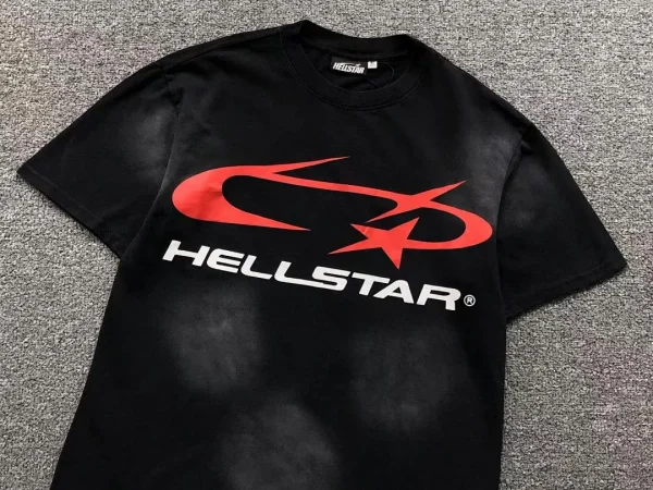 HELLSTAR Black White Big Circle T-Shirt - styled shot
