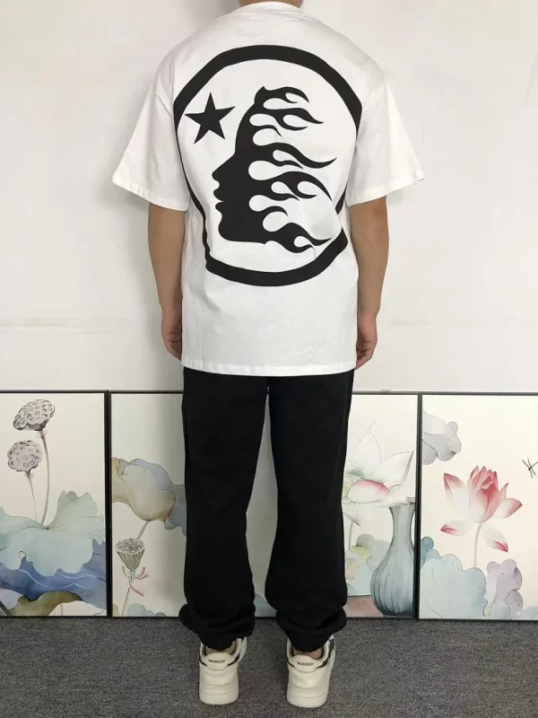 HELLSTAR White Black Big Circle T-Shirt - full look