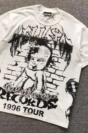 HELLSTAR White Baby Skull Records 1996 Tour T-Shirt