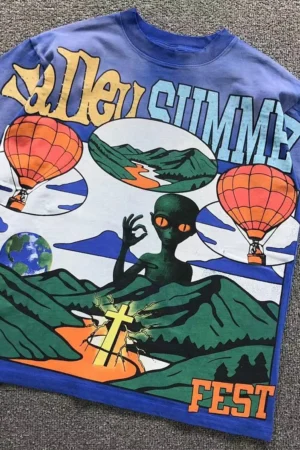 VALLEY Blue Summer Fest Aliens Balloons T-Shirt - photo 5