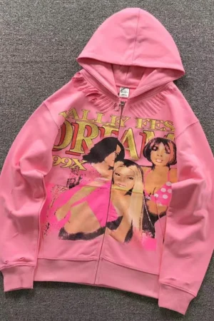 VALLEY Pink Vale Dreams Girl Hoodie