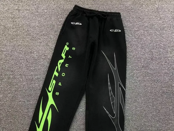 HELLSTAR Black Green Racing Pants - size reference