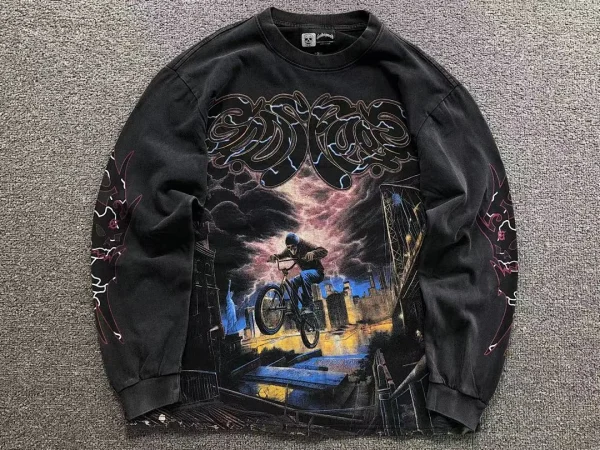 GODSPEED Black Dirt Bike Rider Long Sleeve - close-up detail