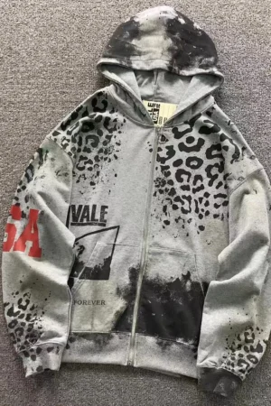 VALLEY Grey Leopard Camo 94 Hoodie