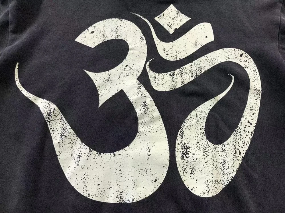 HELLSTAR Black White OM Zip Hoodie - styled shot
