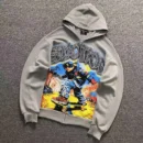 MIXED EMOTION Grey Skateboarder Cartoon Hoodie