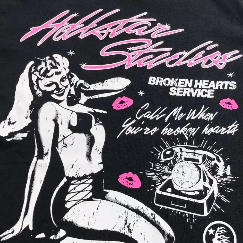 HELLSTAR Black Studios Pink Woman T-Shirt - fabric detail