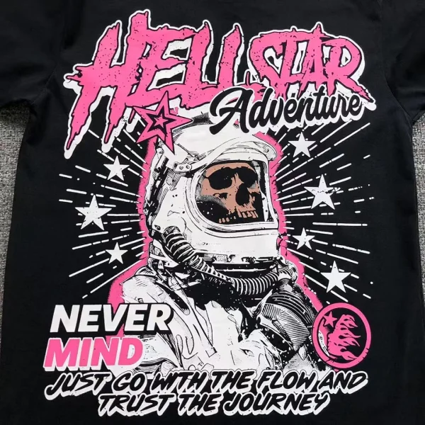HELLSTAR Black Adventure Astronaut T-Shirt - styled shot