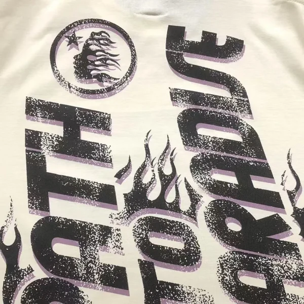HELLSTAR Cream Black Path to Paradise T-Shirt - styled shot