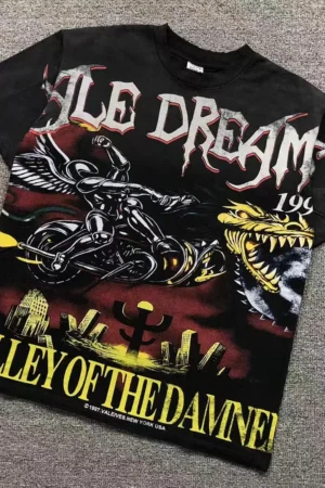 VALLEY Black 1997 Valley of the Damned Skeletons T-Shirt
