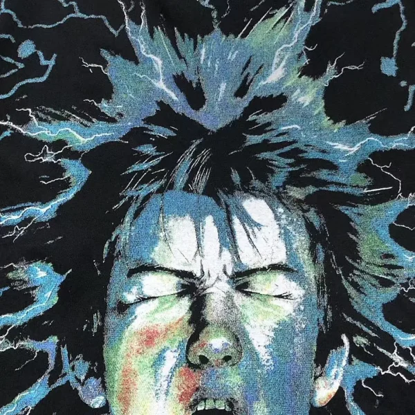 HELLSTAR Black Blue Burst Face T-Shirt - second colorway