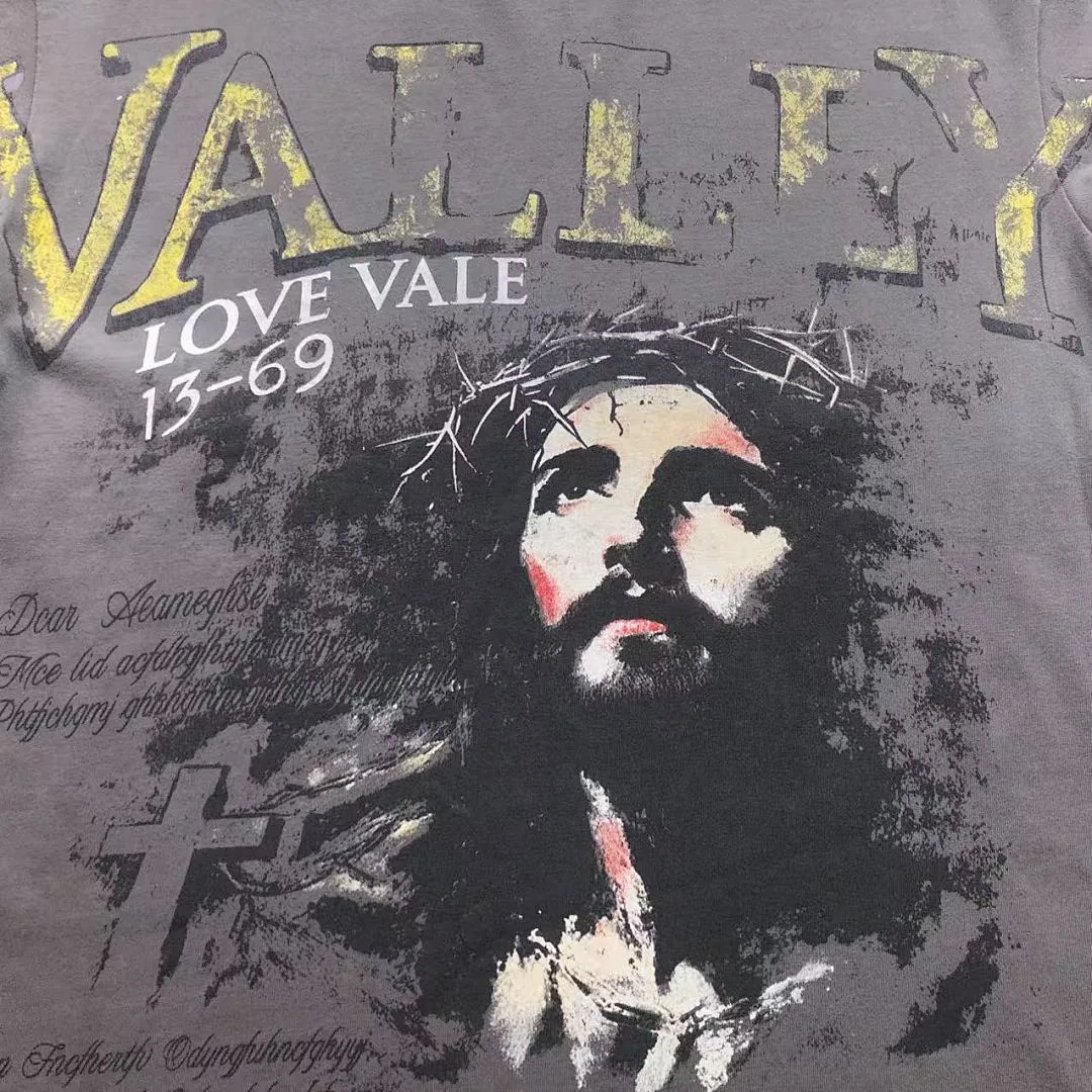 VALLEY Grey Love Vale Jesus Crown T-Shirt - photo 8