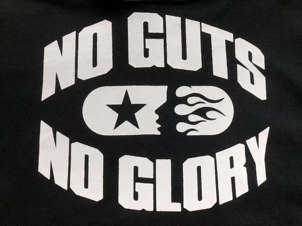 HELLSTAR Black No Guts No Glory Hoodie - styled shot