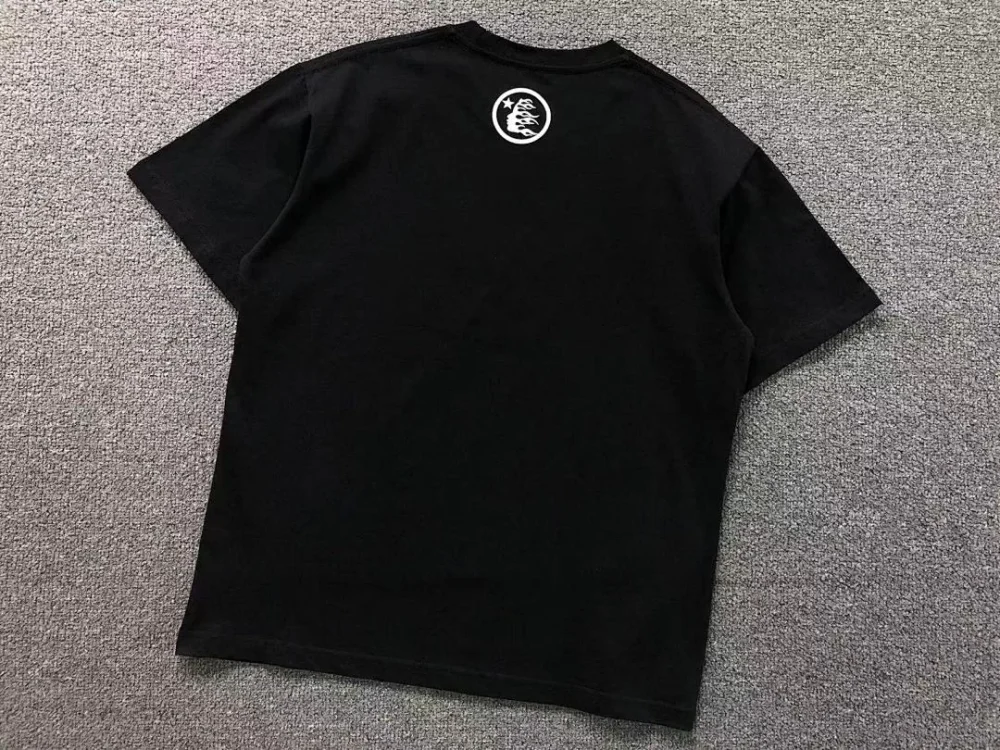 HELLSTAR Black Green Logo Chest Print T-Shirt - second colorway