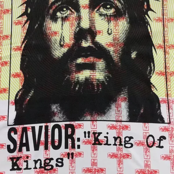 HELLSTAR White Savior Jesus Print T-Shirt - second colorway