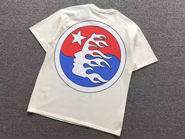 HELLSTAR White Red Blue Circle Logo T-Shirt - alternate angle
