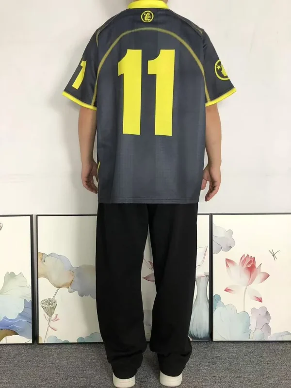 HELLSTAR Black Yellow Number 11 Jersey - full look