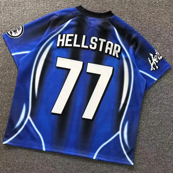HELLSTAR Blue Number 77 Jersey - front view
