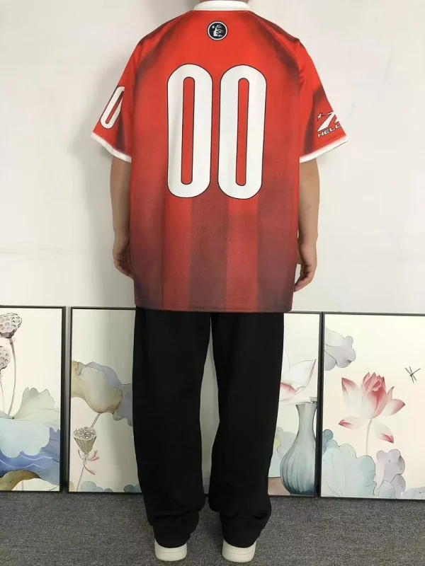 HELLSTAR Red Number 00 Jersey - full look