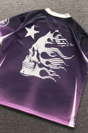 HELLSTAR Purple Gradient Skull Jersey