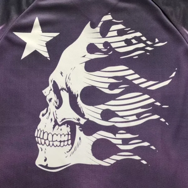 HELLSTAR Purple Gradient Skull Jersey - styled shot