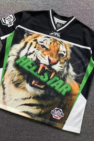 HELLSTAR Black Tiger Head Jersey