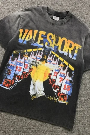 VALLEY Black Vale Sport Basketball Collage T-Shirt