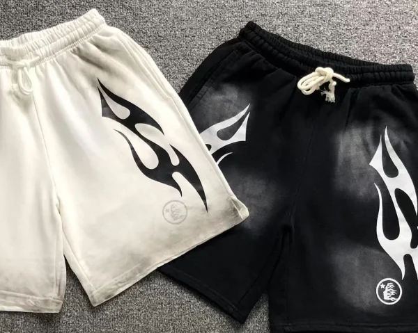 HELLSTAR White Flame Shorts - alternate angle