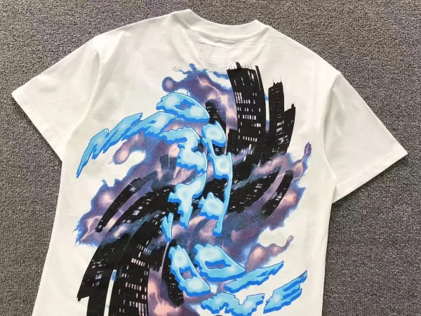 GODSPEED White Statue of Liberty Skull Splash T-Shirt - second colorway