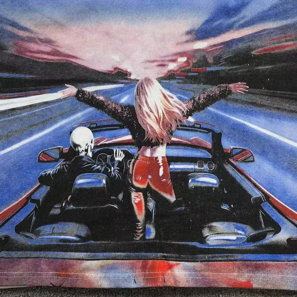 GODSPEED White Red Race Car Night T-Shirt - second colorway