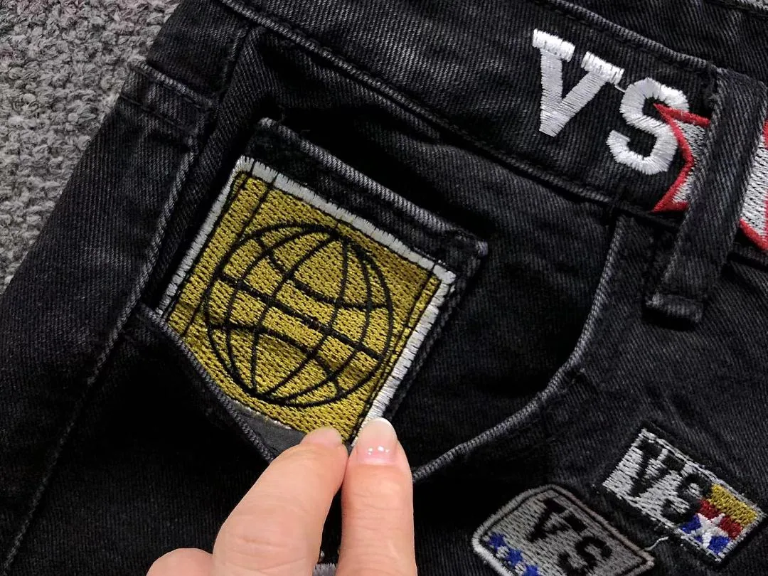 VALLEY Black Rhinestone Patches All-Over Shorts - photo 24