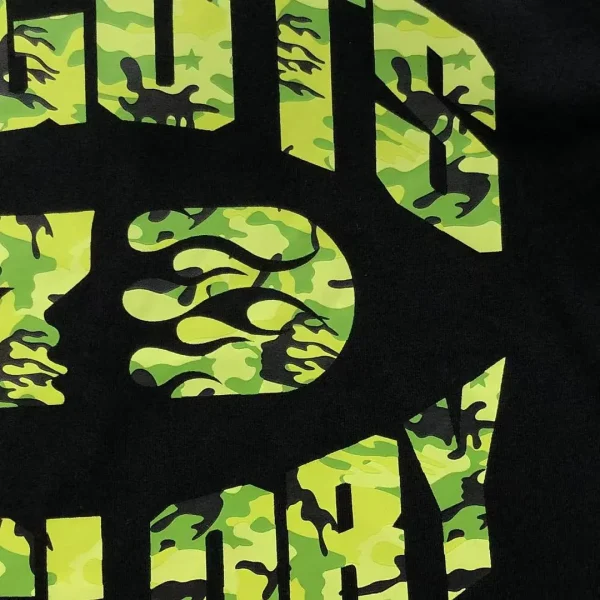 HELLSTAR Black Green No Guts No Glory Print T-Shirt - second colorway