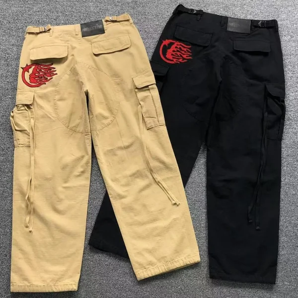HELLSTAR Khaki 2-color Cargo Pants - front view