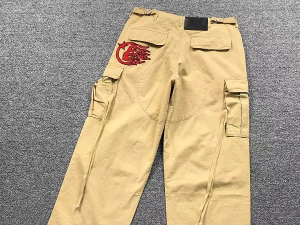 HELLSTAR Khaki 2-color Cargo Pants - styled shot