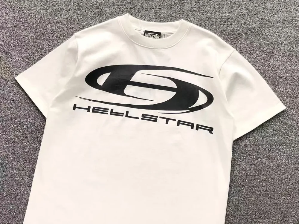 HELLSTAR White HS Logo T-Shirt - styled shot