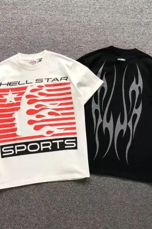 HELLSTAR White Red Sports T-Shirt