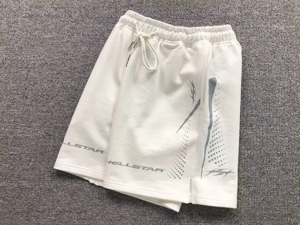 HELLSTAR White 2-color Shorts - fabric detail