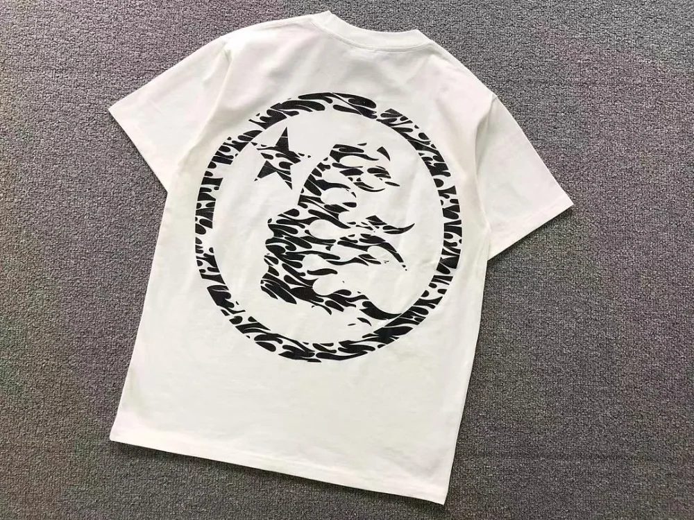 HELLSTAR White Washed Circle T-Shirt - size reference