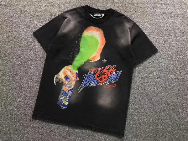HELLSTAR Black Colorful Spray Can T-Shirt - alternate angle