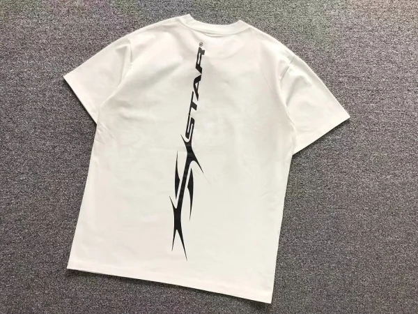 HELLSTAR White Vertical Logo T-Shirt - size reference