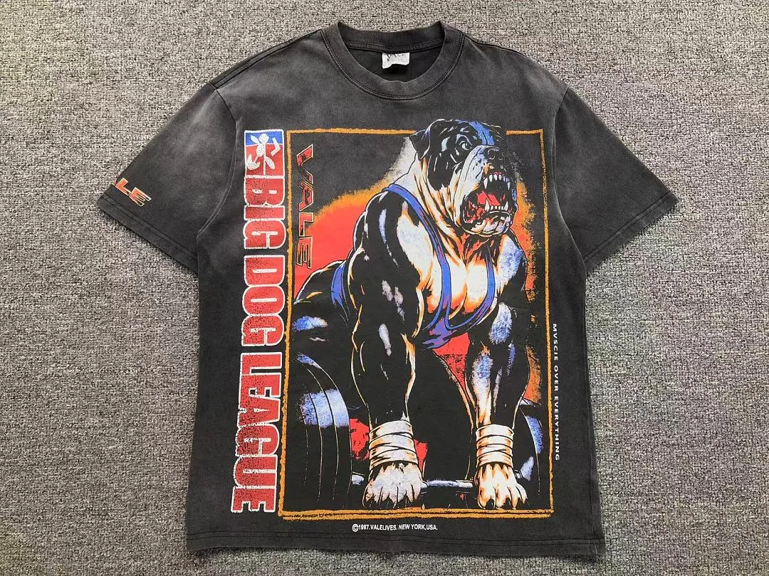 VALLEY Black Dog League Bulldog Boxer T-Shirt - photo 5