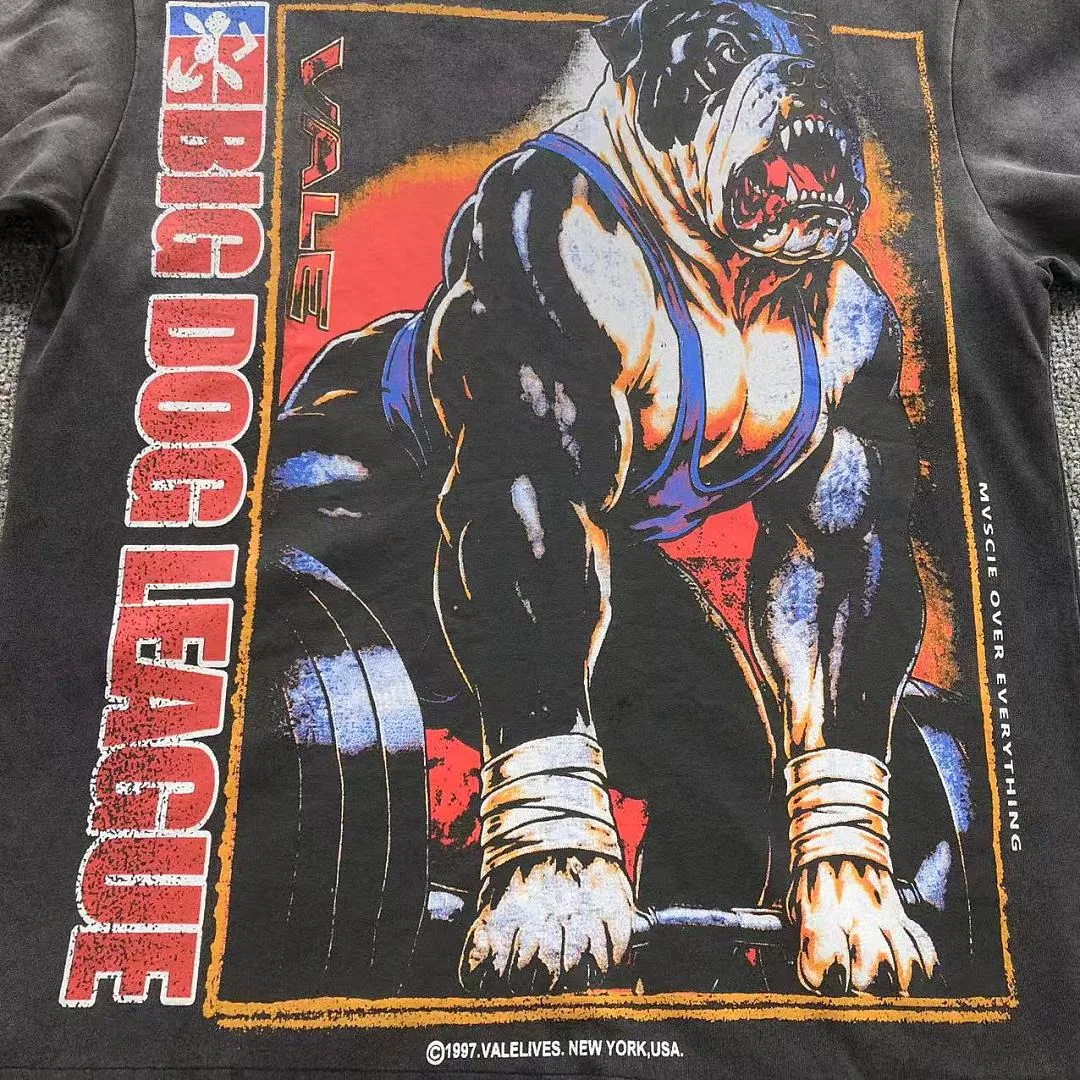 VALLEY Black Dog League Bulldog Boxer T-Shirt - photo 8