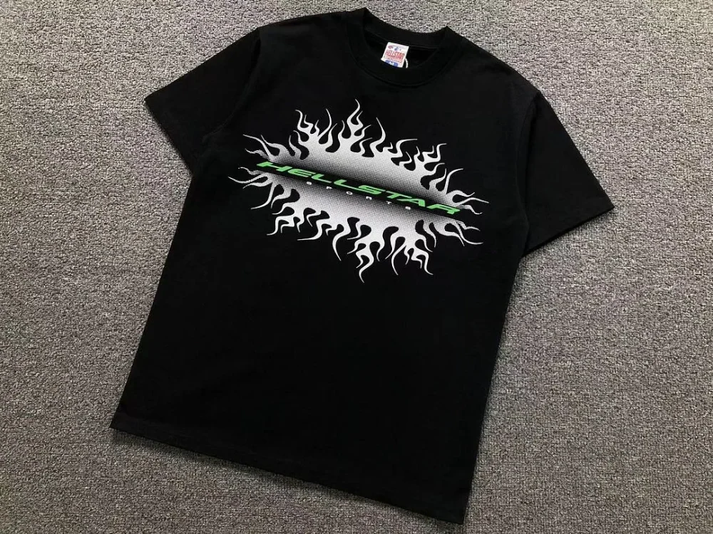 HELLSTAR White Thin Stripe Logo T-Shirt - second colorway