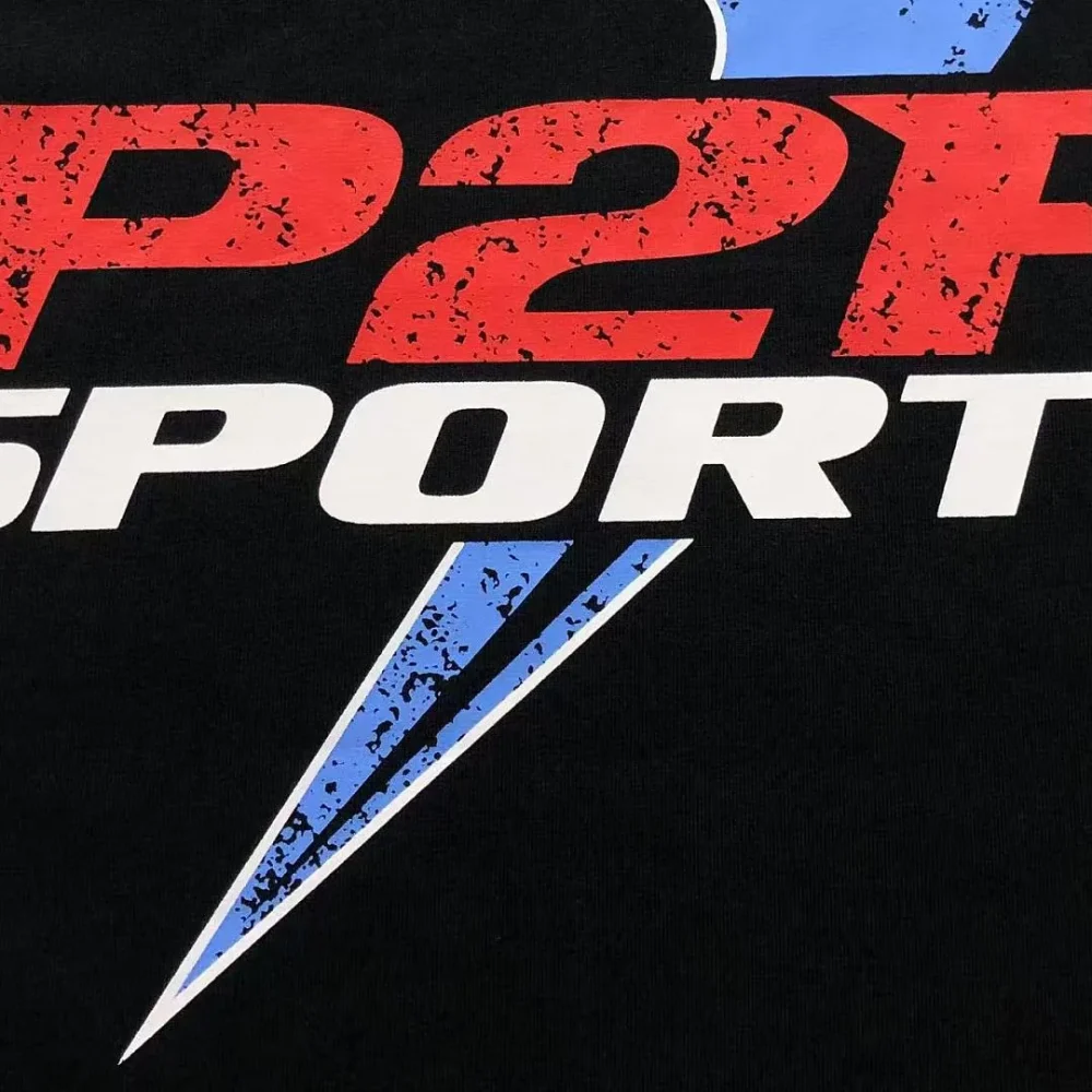 HELLSTAR Black P2P Sports Print T-Shirt - second colorway