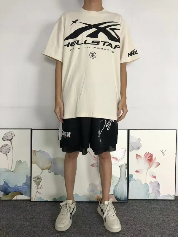 HELLSTAR White Black Hellstar Sports Logo T-Shirt - print detail