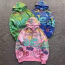 VALLEY Green & Blue & Pink Graffiti All-Over Hoodie